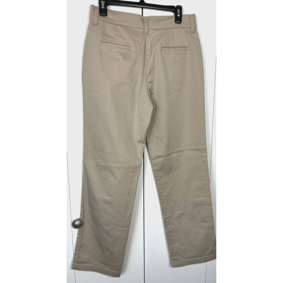 Lee Relaxed Fit Womens  Size 10 M Tan Straight Leg Mid Rise Pants - Picture 7 of 7